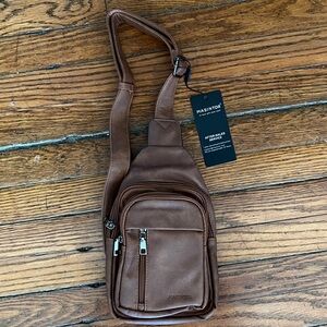 Brown Leather Sling Bag